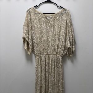 Elegant cream colored, beaded Cocktail dress